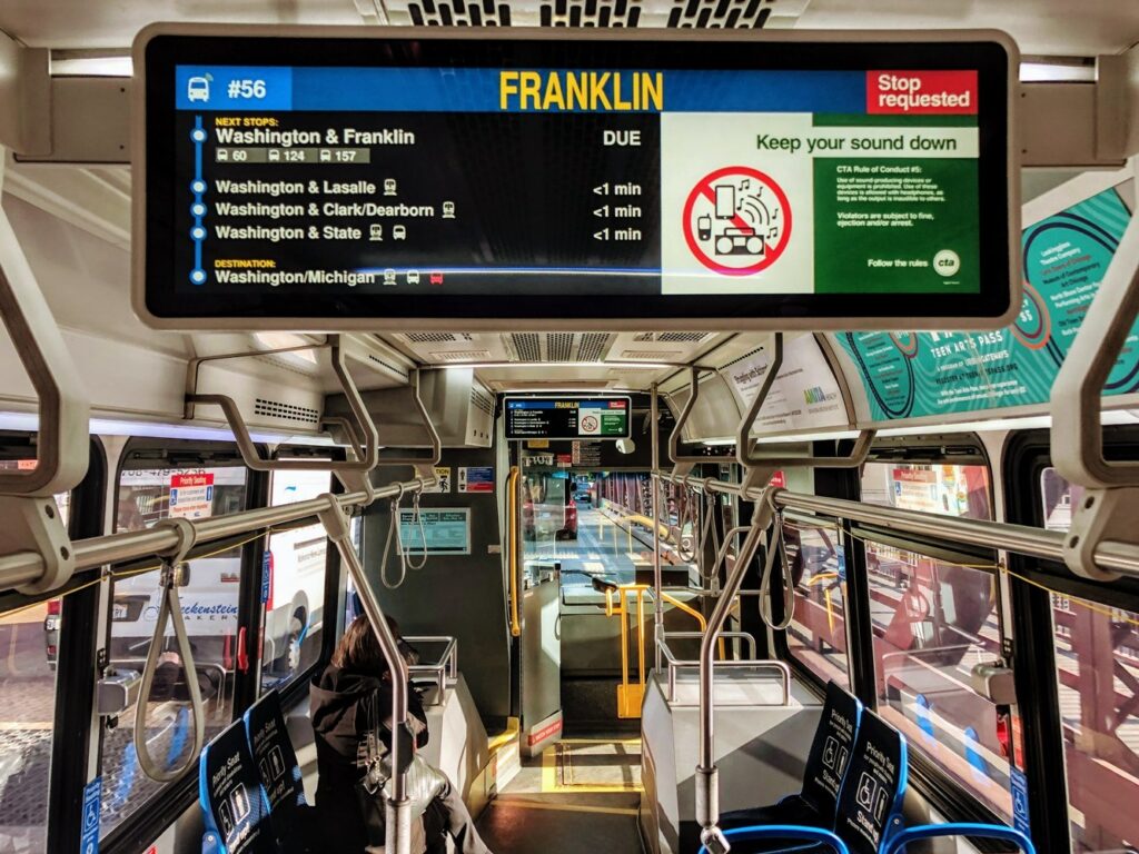 CTA Bus Tracker in-bus board